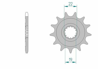 AFAM Steel standard front sprocket 64305 - 520