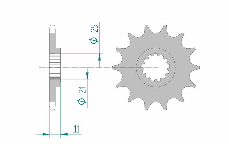 AFAM Steel standard front sprocket 64500 - 520