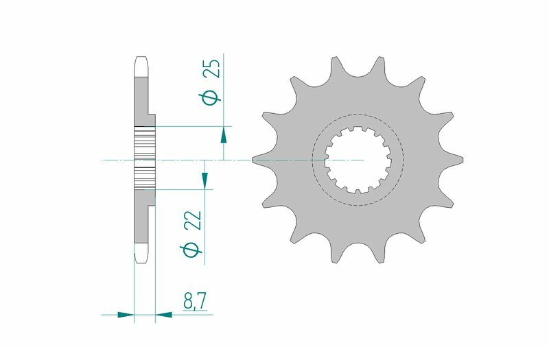 AFAM Staal standaard voortandwiel 73301 - 520