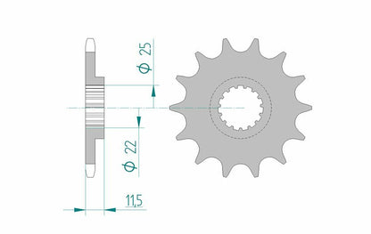 AFAM Steel standard front sprocket 73303 - 520