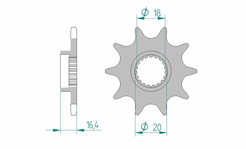 AFAM Steel standard front sprocket 79304 - 520