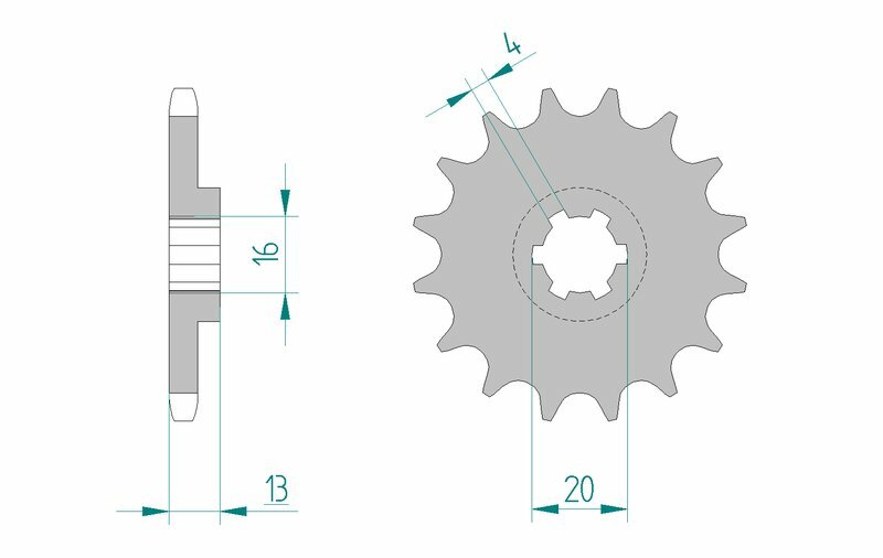 AFAM Steel standard front sprocket 94117 - 428