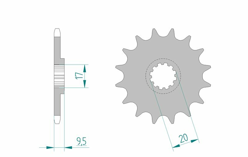 AFAM Steel self-cleaning front sprocket 94120 - 420