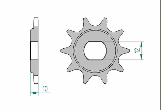 AFAM Steel standard front sprocket 94122 - 415