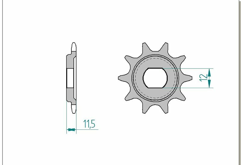 AFAM Steel standard front sprocket 94123 - 420