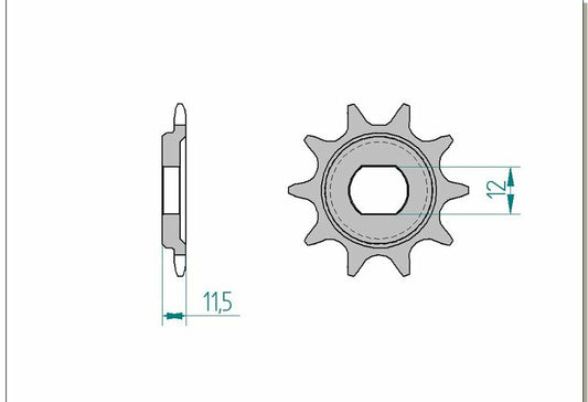 AFAM Steel standard front sprocket 94123 - 420