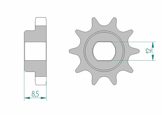 AFAM Steel standard front sprocket 94124 - 415