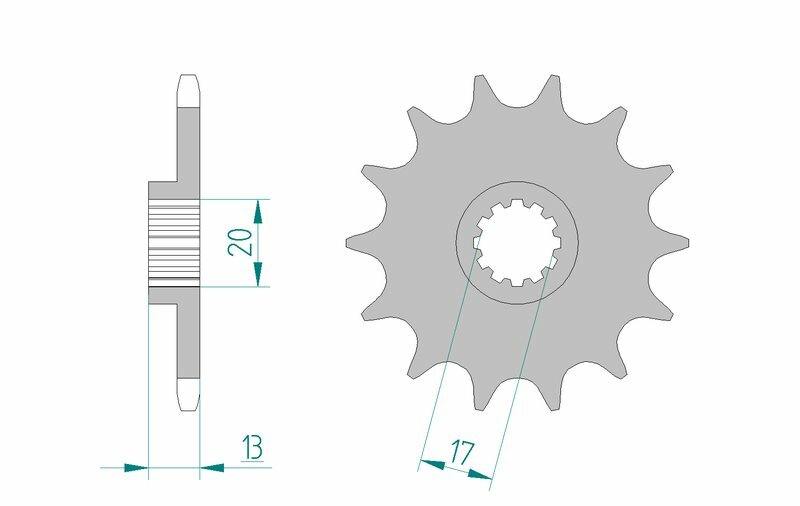 AFAM Steel standard front sprocket 94215 - 520