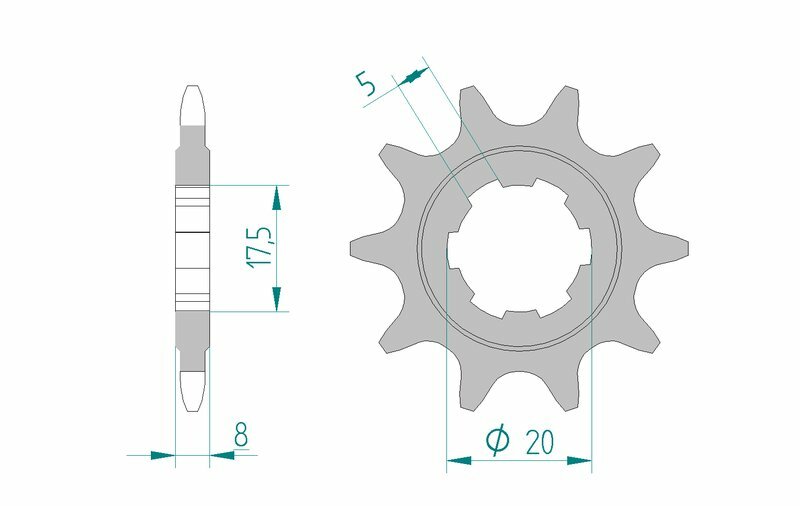 AFAM Steel standard front sprocket 94306 - 520