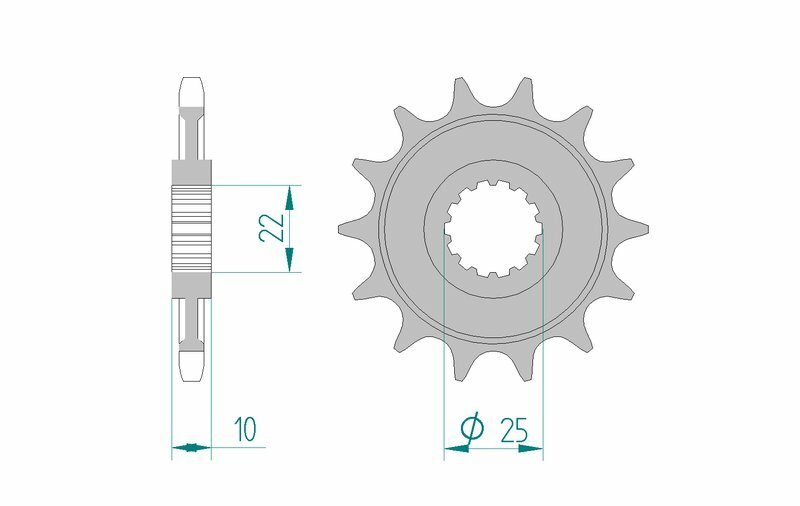 AFAM Steel standard front sprocket 94312 - 520