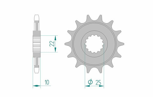 AFAM Steel standard front sprocket 94312 - 520