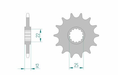 AFAM Steel self-cleaning front sprocket 94313 - 520