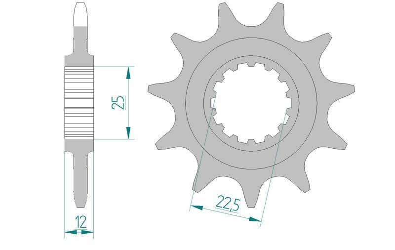 AFAM Steel standard front sprocket 97200 - 520