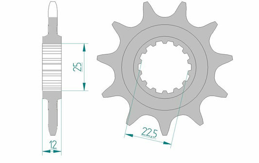 AFAM Steel standard front sprocket 97200 - 520