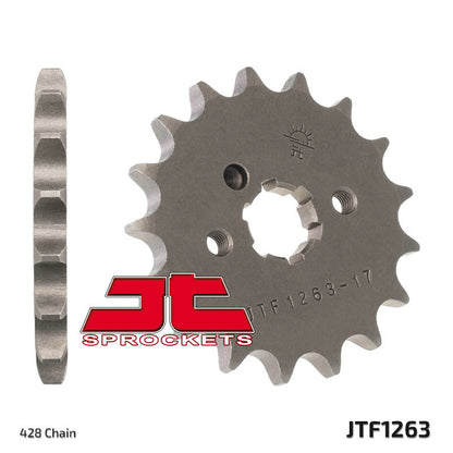 JT SPROCKETS Staal standaard voortandwiel 1263 - 428