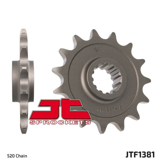 JT SPROCKETS Staal standaard voortandwiel 1381 - 520