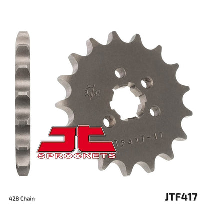 JT SPROCKETS Staal standaard voortandwiel 417 - 428