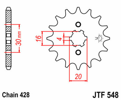 JT SPROCKETS Steel standard front sprocket 548 - 428 