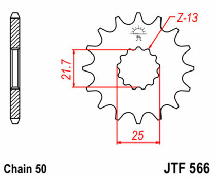 JT SPROCKETS Steel standard front sprocket 566 - 530 