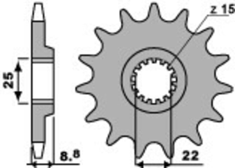 PBR Staal standaard voortandwiel 1248 - 520