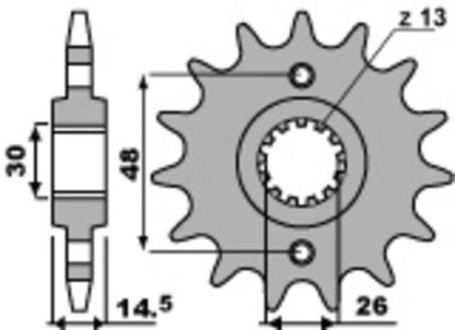 PBR Staal standaard voortandwiel 2047 - 525