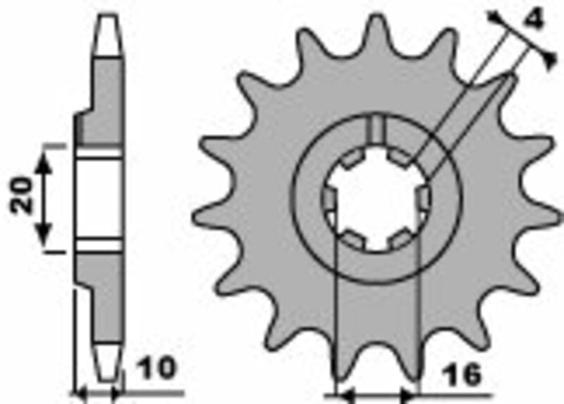 PBR Staal standaard voortandwiel 2066 - 520