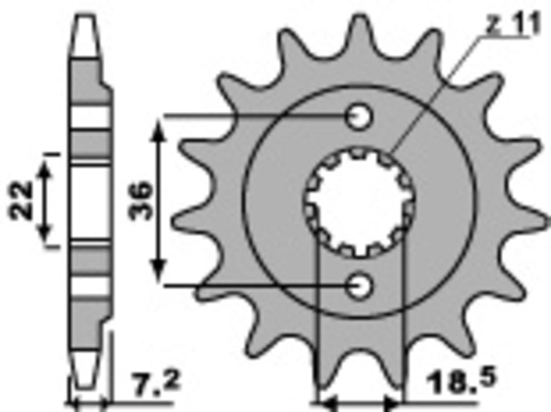 PBR Steel standard front sprocket 2067 - 520 