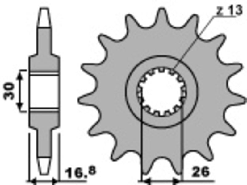 PBR Steel standard front sprocket 2068 - 525