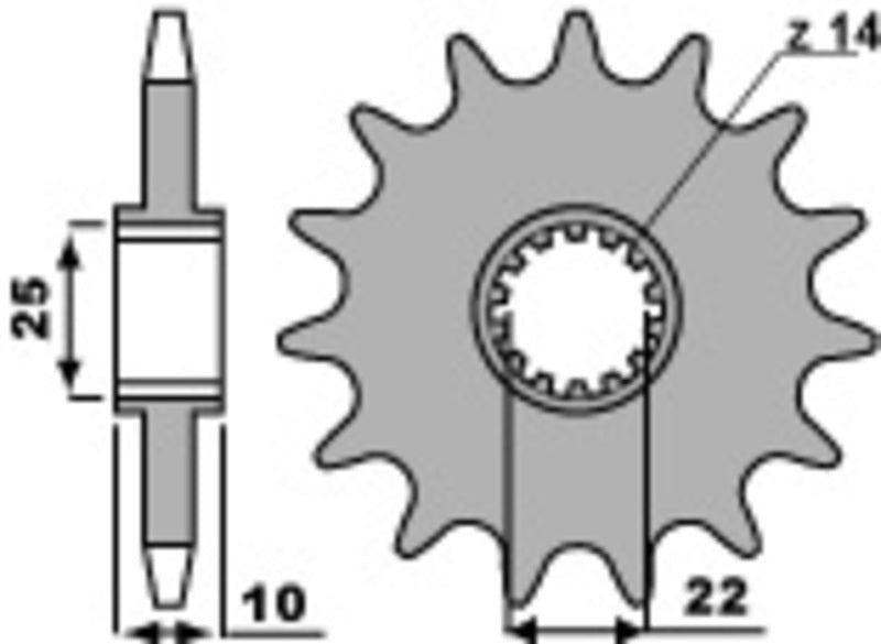 PBR Steel standard front sprocket 2070 - 520