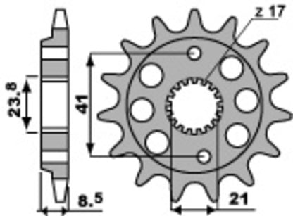 PBR Steel standard front sprocket 2071 - 520