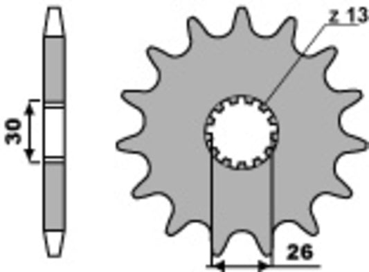 PBR Steel standard front sprocket 2090 - 530