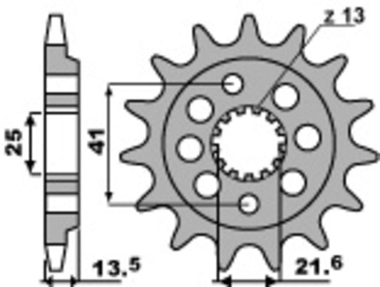 PBR Steel standard front sprocket 2099 - 520