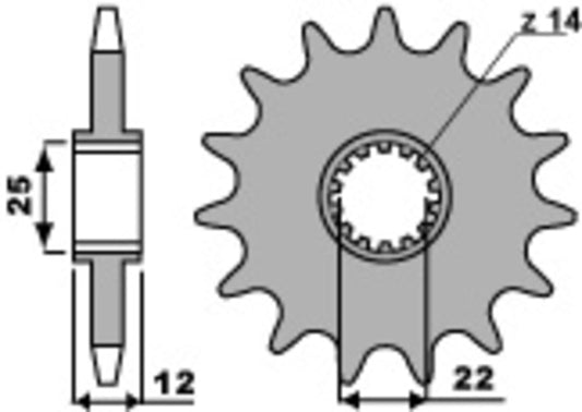 PBR Steel standard front sprocket 2102 - 520