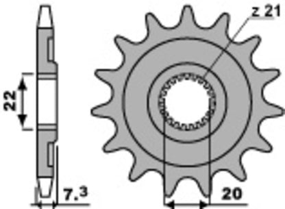 PBR Steel standard front sprocket 2120 - 520