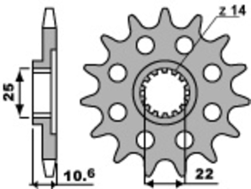 PBR Staal standaard voortandwiel 2125 - 525