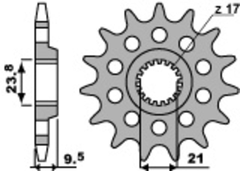 PBR Steel standard front sprocket 2133 - 520