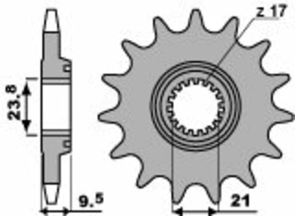 PBR Steel standard front sprocket 2134 - 520