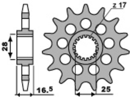 PBR Steel standard front sprocket 2147 - 525