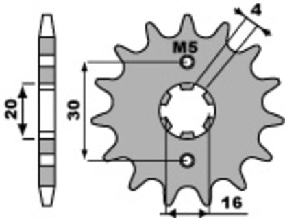 PBR Steel standard front sprocket 2177 - 428