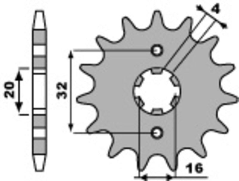 PBR Steel standard front sprocket 2182 - 428 