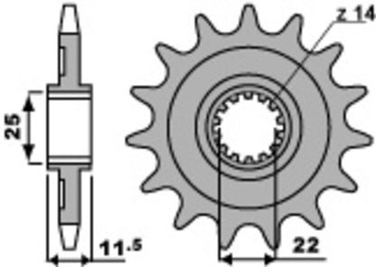 PBR Steel standard front sprocket 2207 - 520