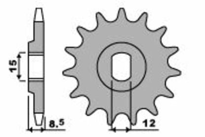 PBR Staal standaard voortandwiel 2240 - 415