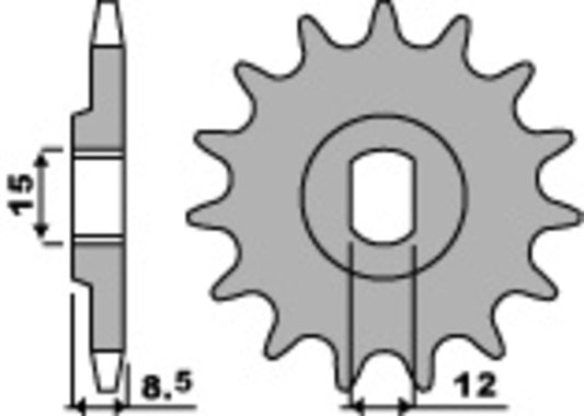 PBR Steel standard front sprocket 2240 - 415