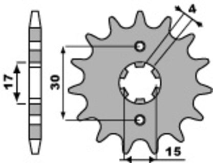 PBR Steel standard front sprocket 255 - 420