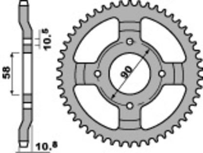 PBR Staal standaard voortandwiel 274 - 428