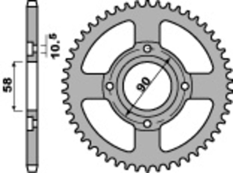 PBR Steel standard front sprocket 279 - 520