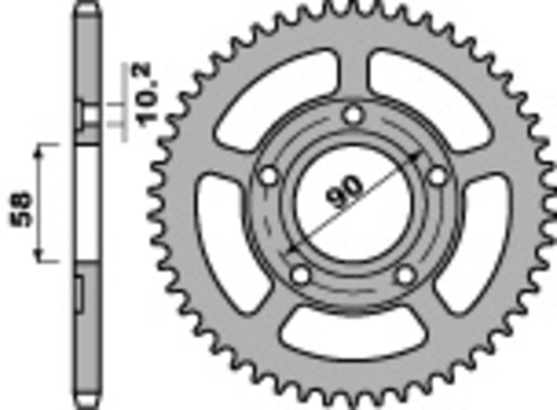 PBR Steel standard front sprocket 281 - 520