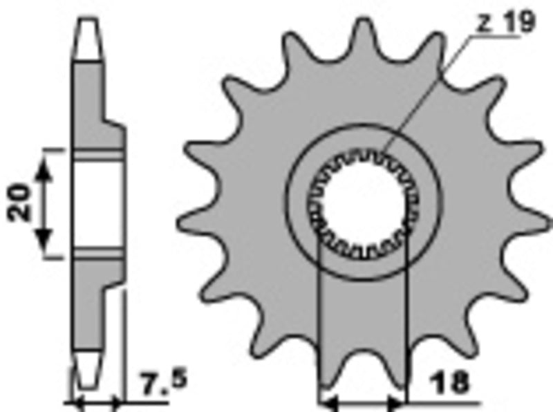 PBR Steel standard front sprocket 340 - 520