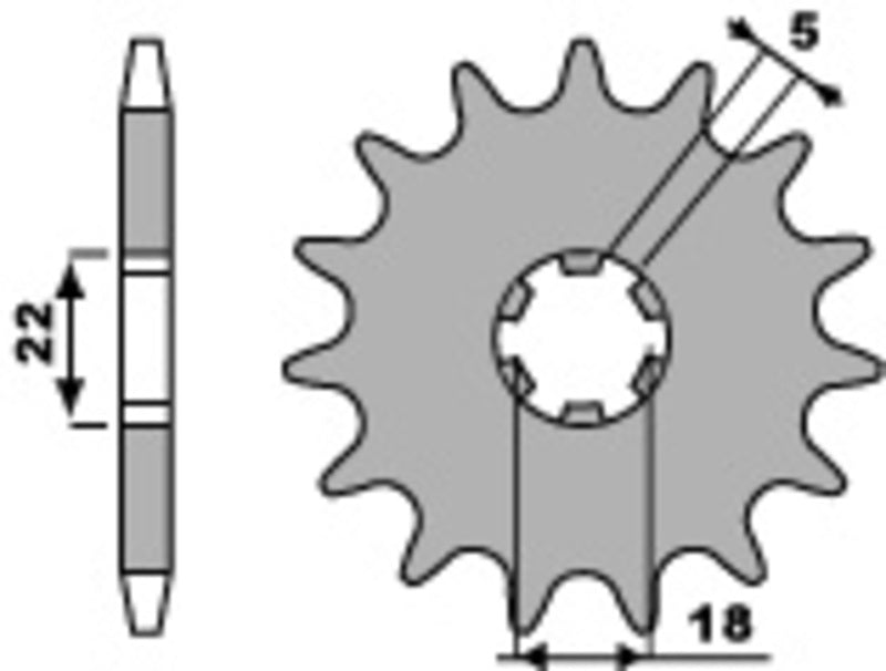 PBR Staal standaard voortandwiel 423 - 520