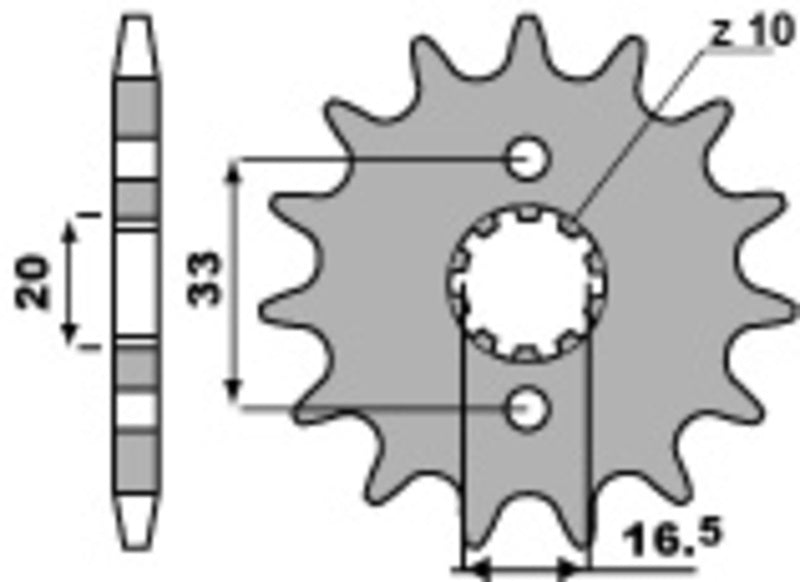 PBR Staal standaard voortandwiel 430 - 520